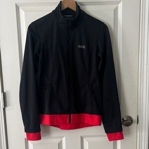 GORE-TEX Women's Windstopper Black, Red Trim Performance Jacket Sz large